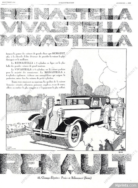 Renault 1928 d'après René Vincent