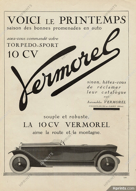 Vermorel 1925 10CV Torpedo Sport