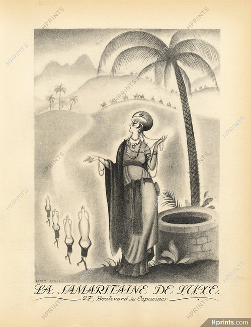 La Samaritaine de Luxe 1928 African Woman, Lithograph PAN Paul Poiret, Lucien Boucher