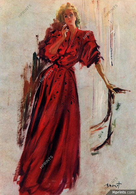Jacques Fath 1945 Evening gown, Brénot