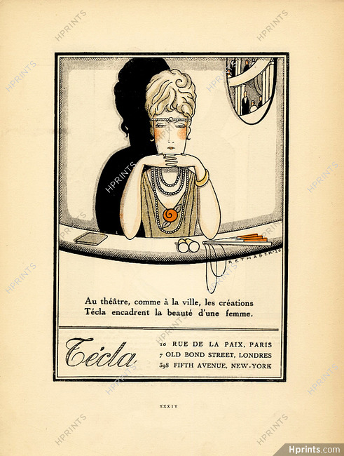 Técla (Pearls) 1920 Gazette du Bon Ton, Rethaber