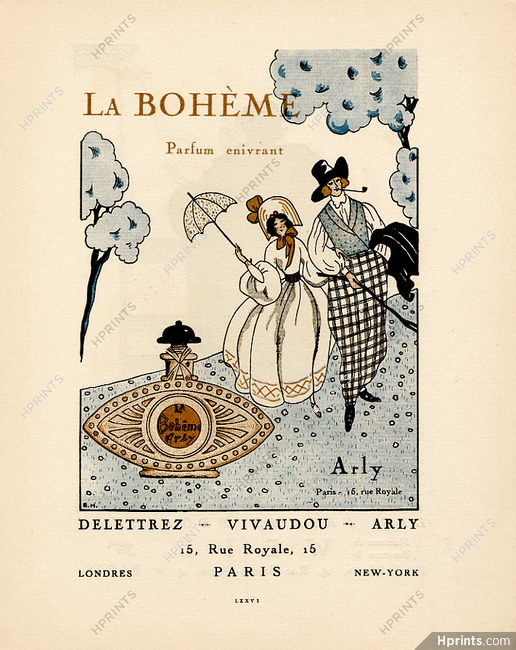Arly (Perfumes) 1920 La Bohème, E. H.