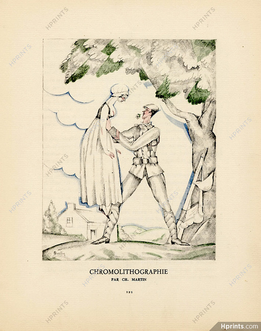 Chromolithographie, 1923 - Charles Martin. La Gazette du Bon Ton, n°3