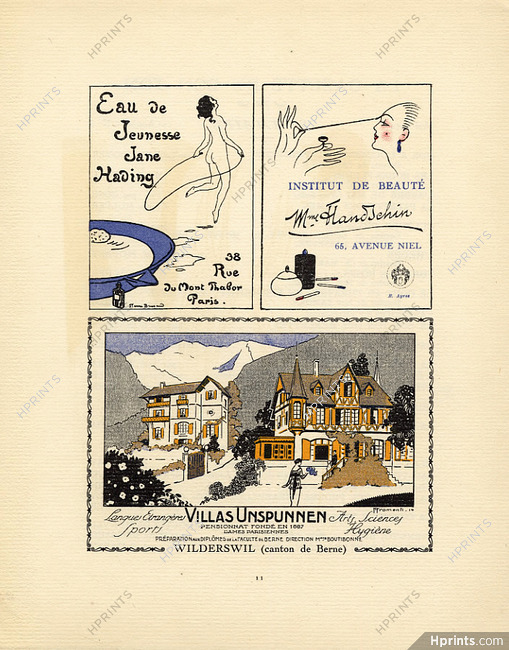 Villas Unspunnen & Jane Hading 1914 Fromenti
