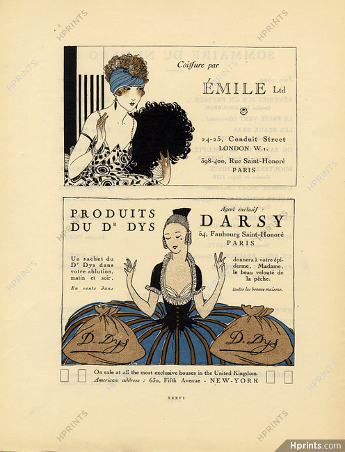 Emile (Hairstyle) & Dr Dys Darsy 1920 Fromenti & Pigeat, Gazette du Bon Ton