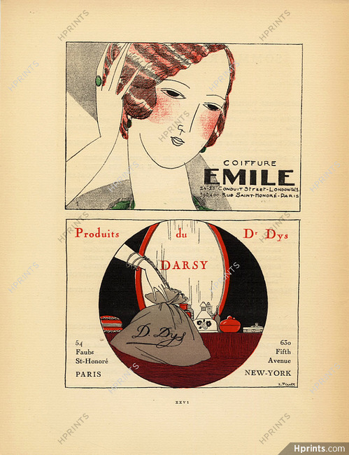 Emile (Hairstyle) & Dr Dys Darsy 1920 Pigeat & Mario Simon, Gazette du Bon Ton