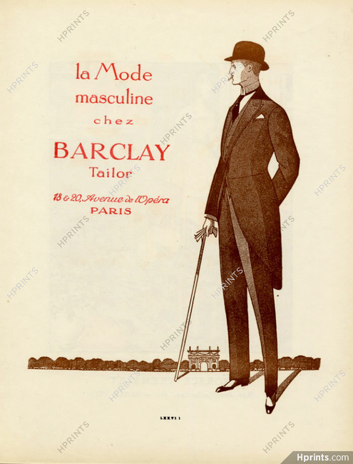 Barclay (Men's clothing) 1920