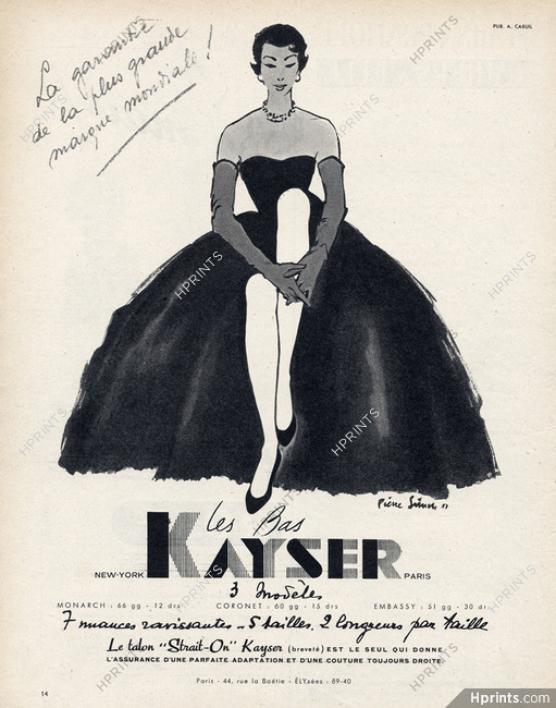 Kayser (Hosiery, Stockings) 1954 Pierre Simon
