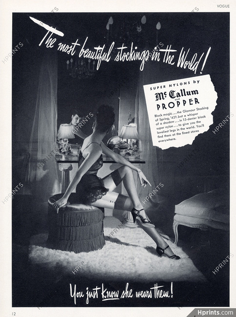 Mc Callum (Hosiery, Stockings) 1942 Super Nylons