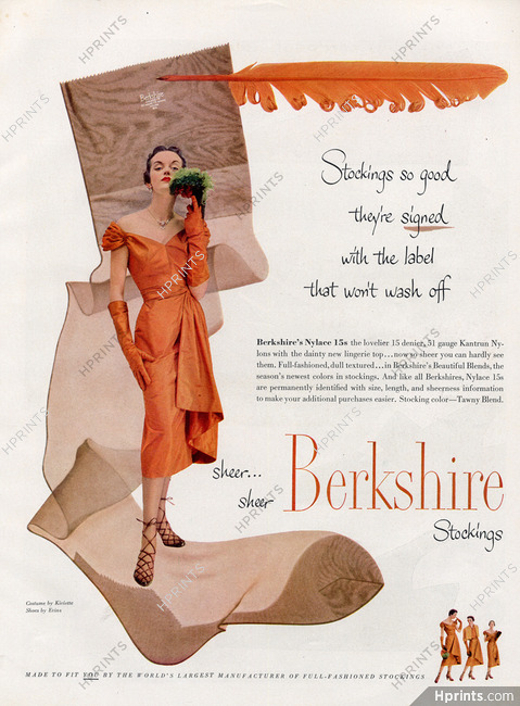 Berkshire (Hosiery, Stockings) 1950 Costume by Kiviette, shoes by Evins