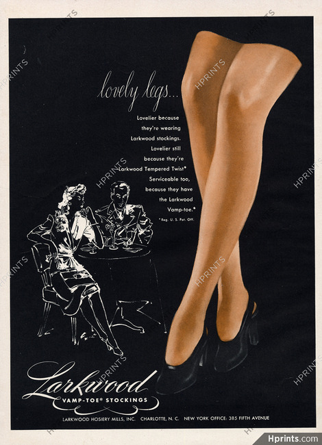 Larkwood (Hosiery, Stockings) 1943 Lovely legs