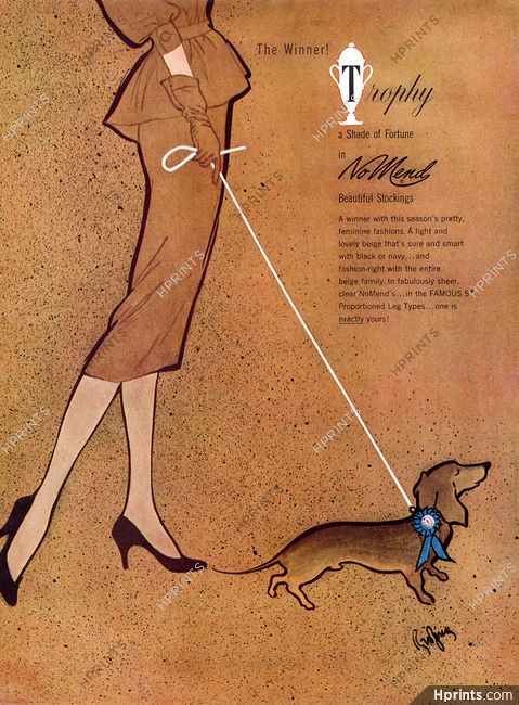 NoMend (Hosiery, Stockings) 1951 Dog
