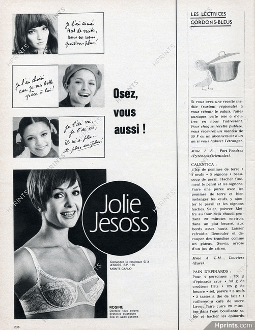 Jesoss (Lingerie) 1969 Rosine, Bra