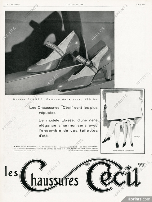 Cecil (Shoes) 1929 Model Elysée, Van Dongen