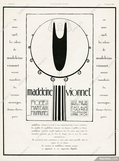 Madeleine Vionnet 1922 Label Thayaht