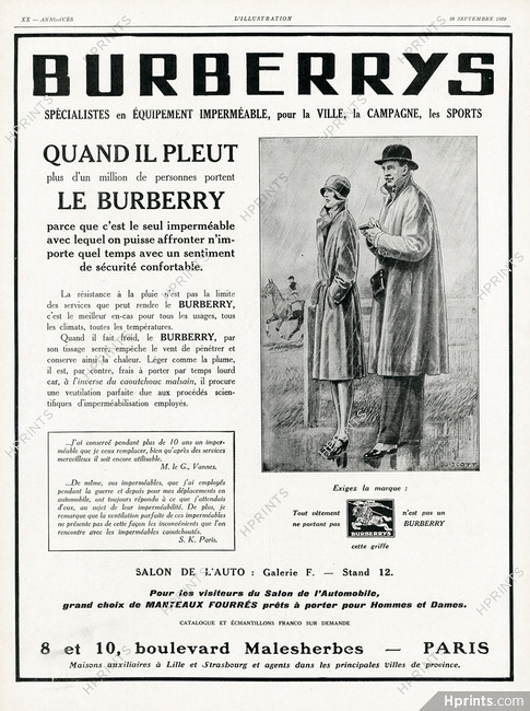 Burberrys 1929 Raincoats, J. Scott