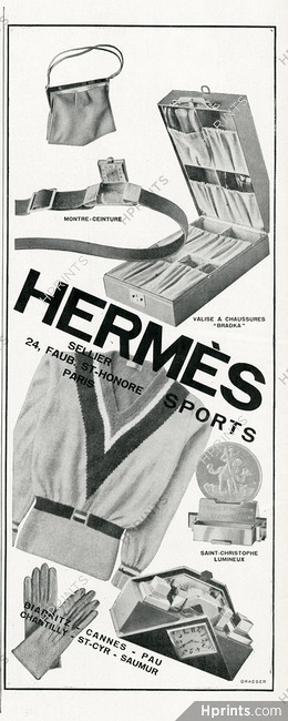 Hermès (Sports) 1929 Montre-ceinture, Bradka...