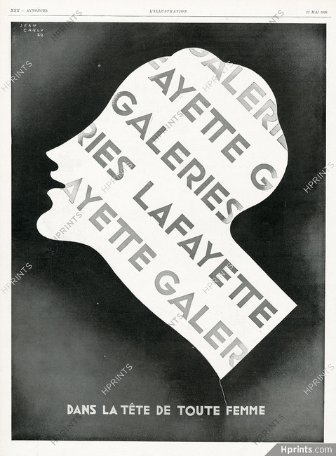 Galeries Lafayette 1929 Jean Carlu, Poster Art