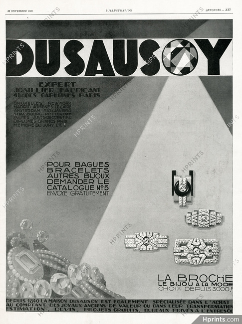 Dusausoy (Jewels) 1929 Brooch Art Deco