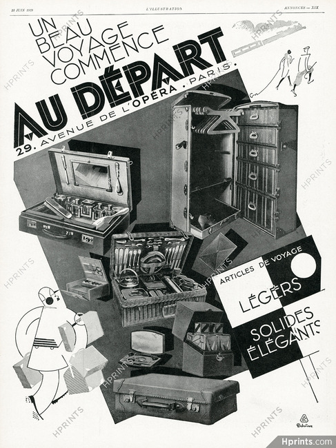 Au Départ (Luggage) 1929 Articles de Voyage, Trunk