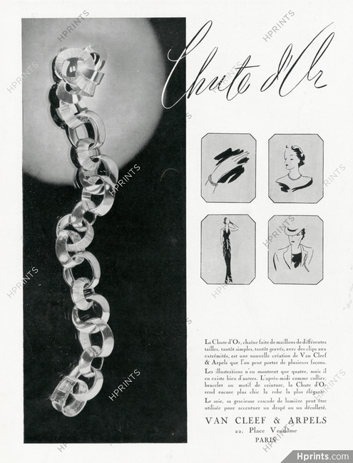 Van Cleef & Arpels (Jewels) 1936 "Chute d'Or" Gold Chain