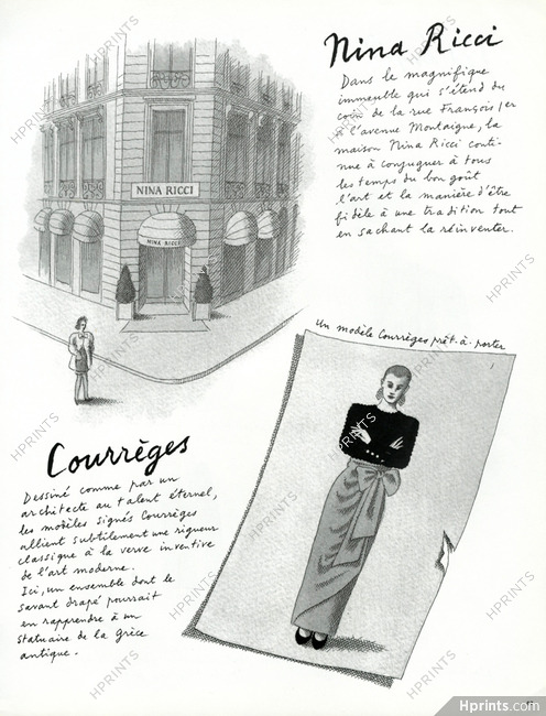 L'Avenue Montaigne 1987 Nina Ricci, Courrèges, Pierre Le Tan, Texte Flora Groult