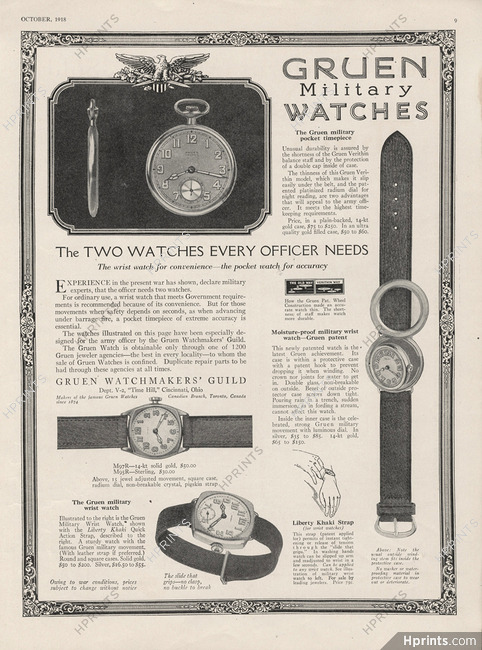 Gruen (Military Watches) 1918