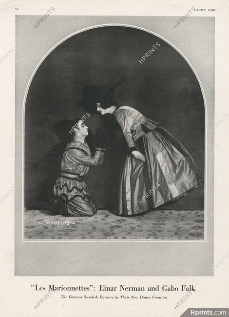 Einar Nerman & Gabo Falk, Swedish Dancers 1920 "Les Marionnettes", photo Henry B. Goodwin