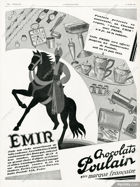 Poulain (Chocolates) 1929 Emir