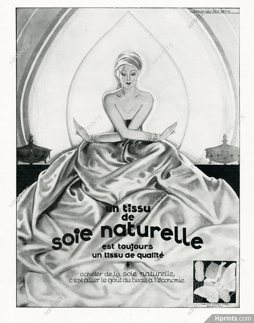 Soie Naturelle (Silk) 1930 Jacques Leclerc