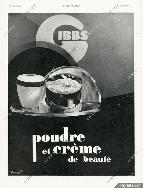 Gibbs 1930 Poudre et Crème, Erel