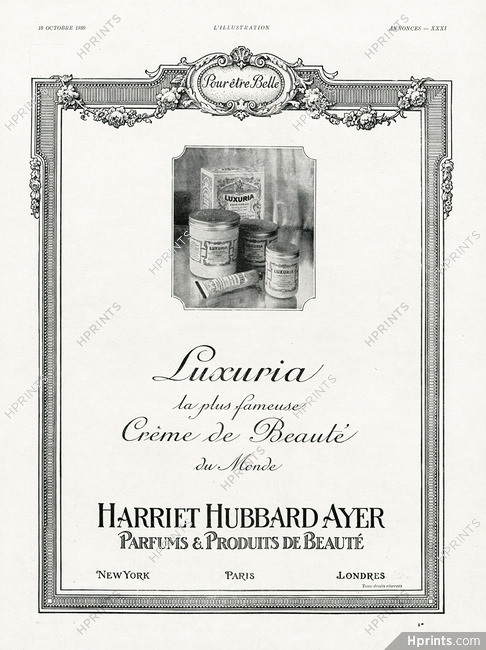 Harriet Hubbard Ayer 1930 Luxuria