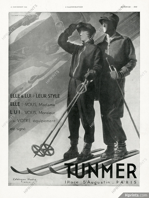Tunmer (Sportswear) 1930 Ski, Photo Lecram-Vigneau