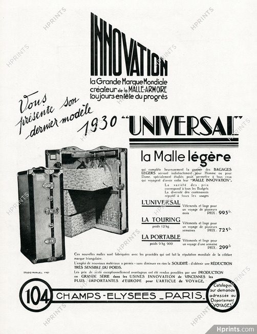 Innovation 1930 La Malle Légère "Universal"