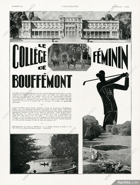 Collège Féminin de Bouffémont 1930 Golf