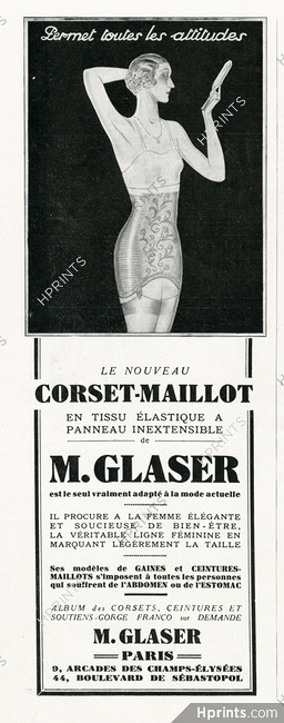 M. Glaser 1930 Corset-Maillot