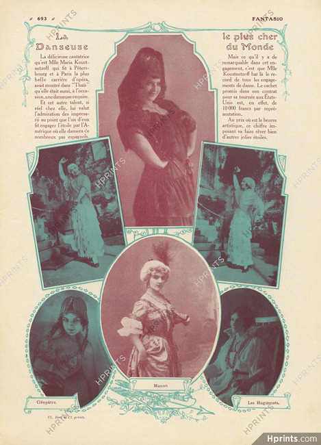 Maria Kuznetsova (Kousnezoff) 1914 La Danseuse la plus cher du Monde