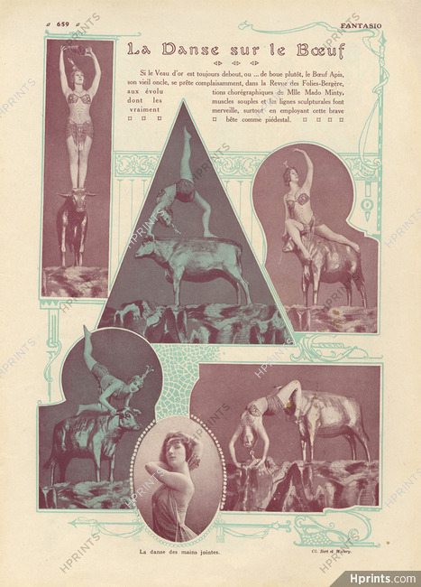 Mado Minty 1914 "La danse sur le boeuf", Folies Bergère