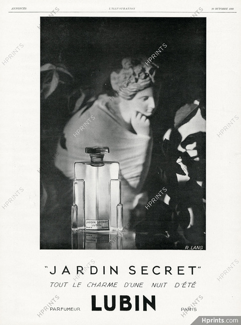 Lubin (Perfumes) 1929 Jardin Secret, R. Lang (L)