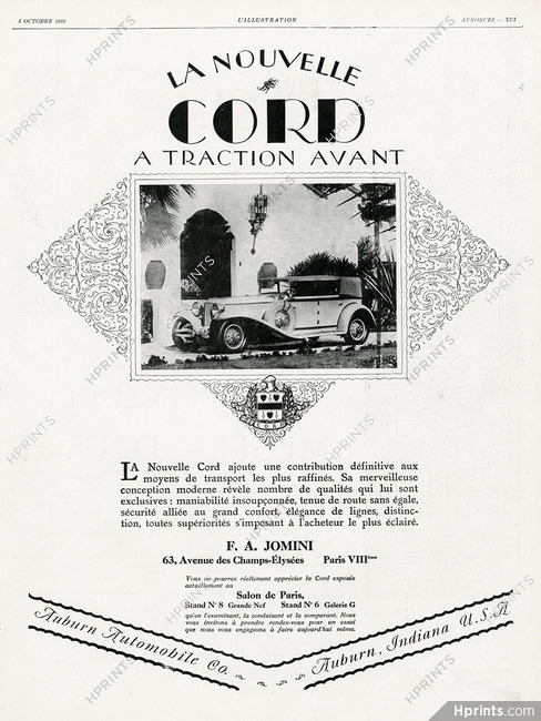 Auburn (Cars) 1929 Cord, Jomini