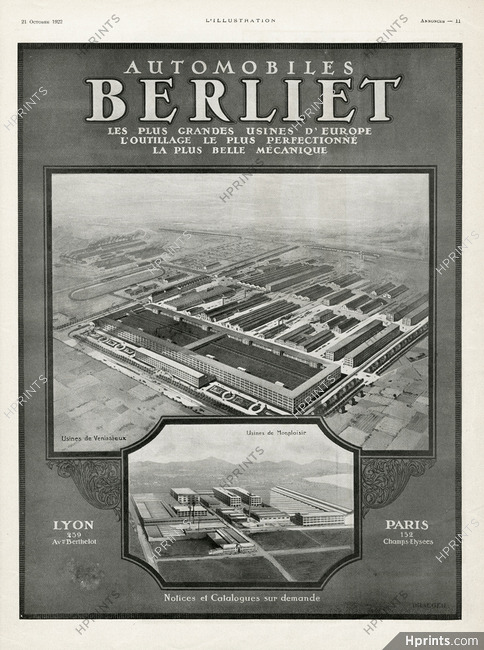 Berliet (Cars) 1922 Usine de Venissieux