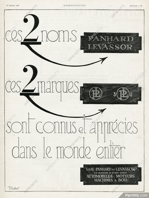 Panhard & Levassor 1922, 2 noms, 2 marques...