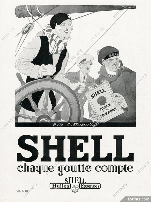 Shell 1929 La Mascotte, Yachting, René Vincent