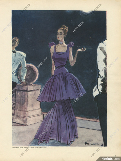 Christian Dior 1947 "ligne Corolle" evening gown, Pierre Mourgue