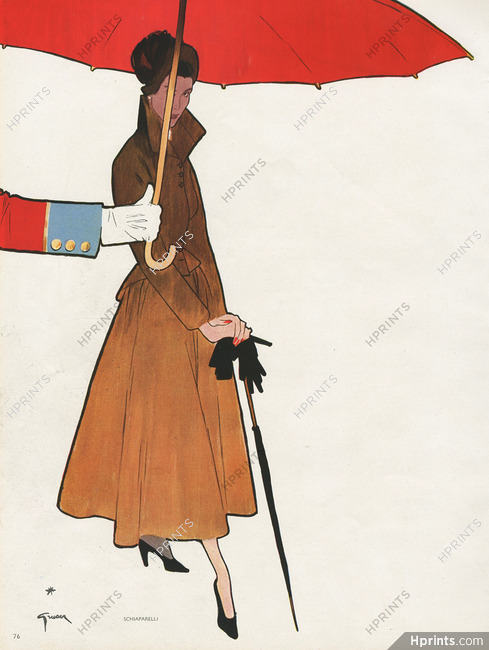 Schiaparelli 1948 René Gruau, Umbrella