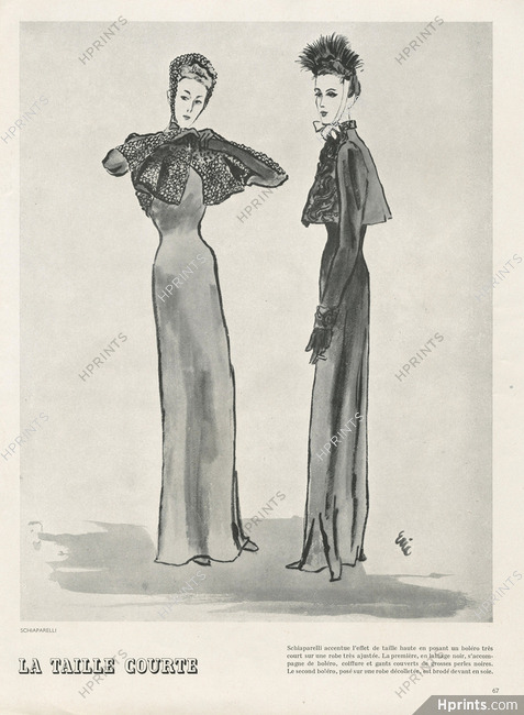 Schiaparelli 1937 Boléro, Evening Gown, Eric