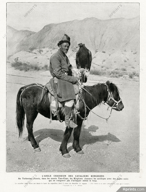 Cavalier Kirghize 1926 Aigle chasseur