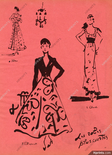 Schiaparelli, Chanel 1937 Les robes plus courtes, Christian Bérard