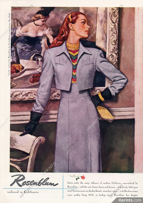 Rosenblum (Couture) 1945 Ben Stahl, Suit