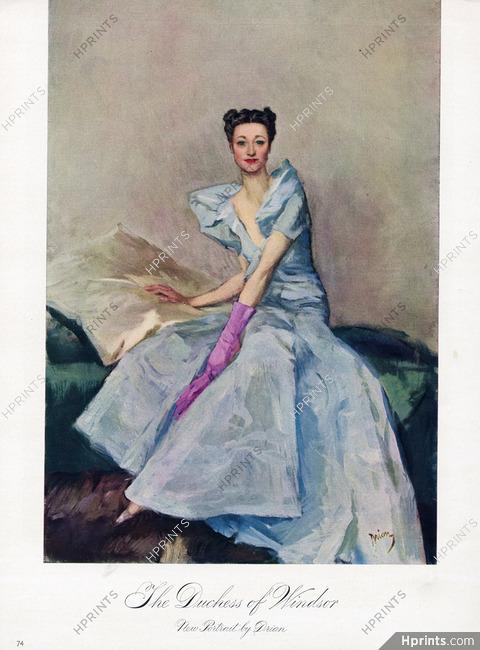 Etienne Drian 1940 Duchess of Windsor "The Windsors move to the new world"